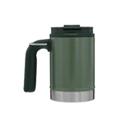 Stanley Classic Vacuum Steel Camp Mug 16oz Hammertone Green -Roam Ready 10 01693 009 3