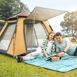 Hewolf Auto 3-4 Person Tent - Camel 16 Hewolf Auto 3-4 Person Tent - Camel -Roam Ready 10