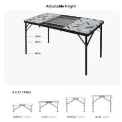 KZM Connect 3 Folding BBQ Table -Roam Ready 10 945219cf b068 4a62 9d05 893c0cd6a88a