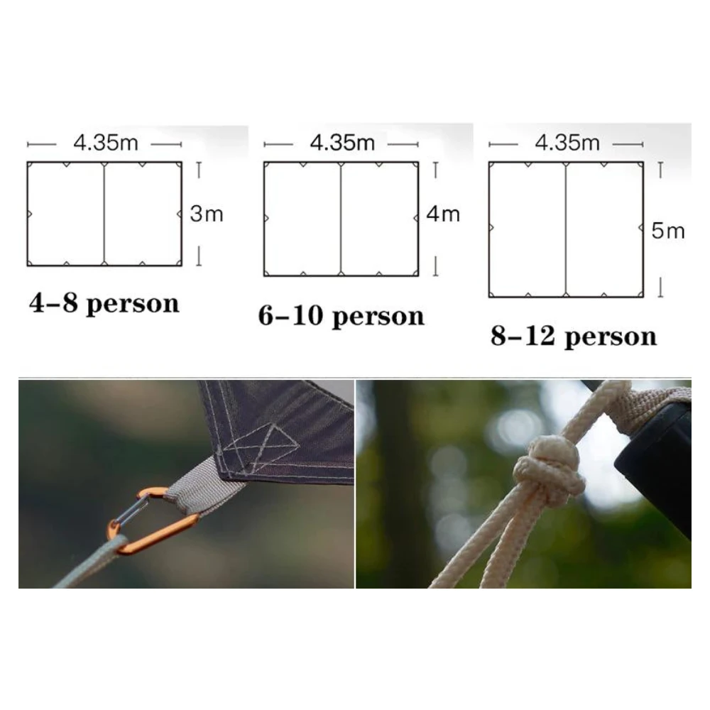 Adventurer Tanxianzhe Waterproof Awning Anti-tearing Sunshade Tarp Outdoor Camping Tan 11 Adventurer Tanxianzhe Waterproof Awning Anti-tearing Sunshade Tarp Outdoor Camping Tan - Image 9
