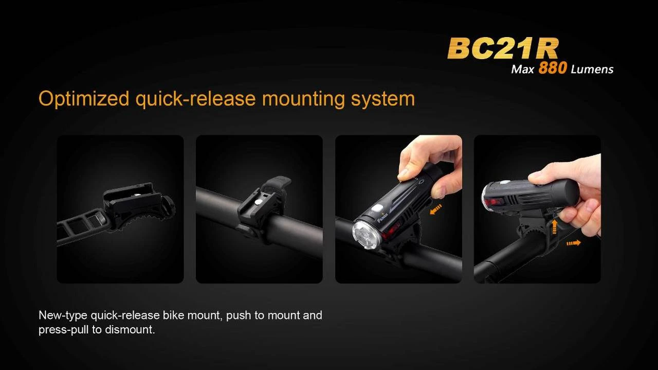 Fenix BC21R USB Rechargable Bicycle Light 880 Lumens 17 Fenix BC21R USB Rechargable Bicycle Light 880 Lumens - Image 15