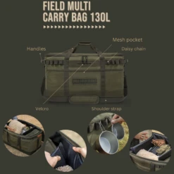 KZM Field Multi Carry Bag 100L & 130L -Roam Ready 130L features
