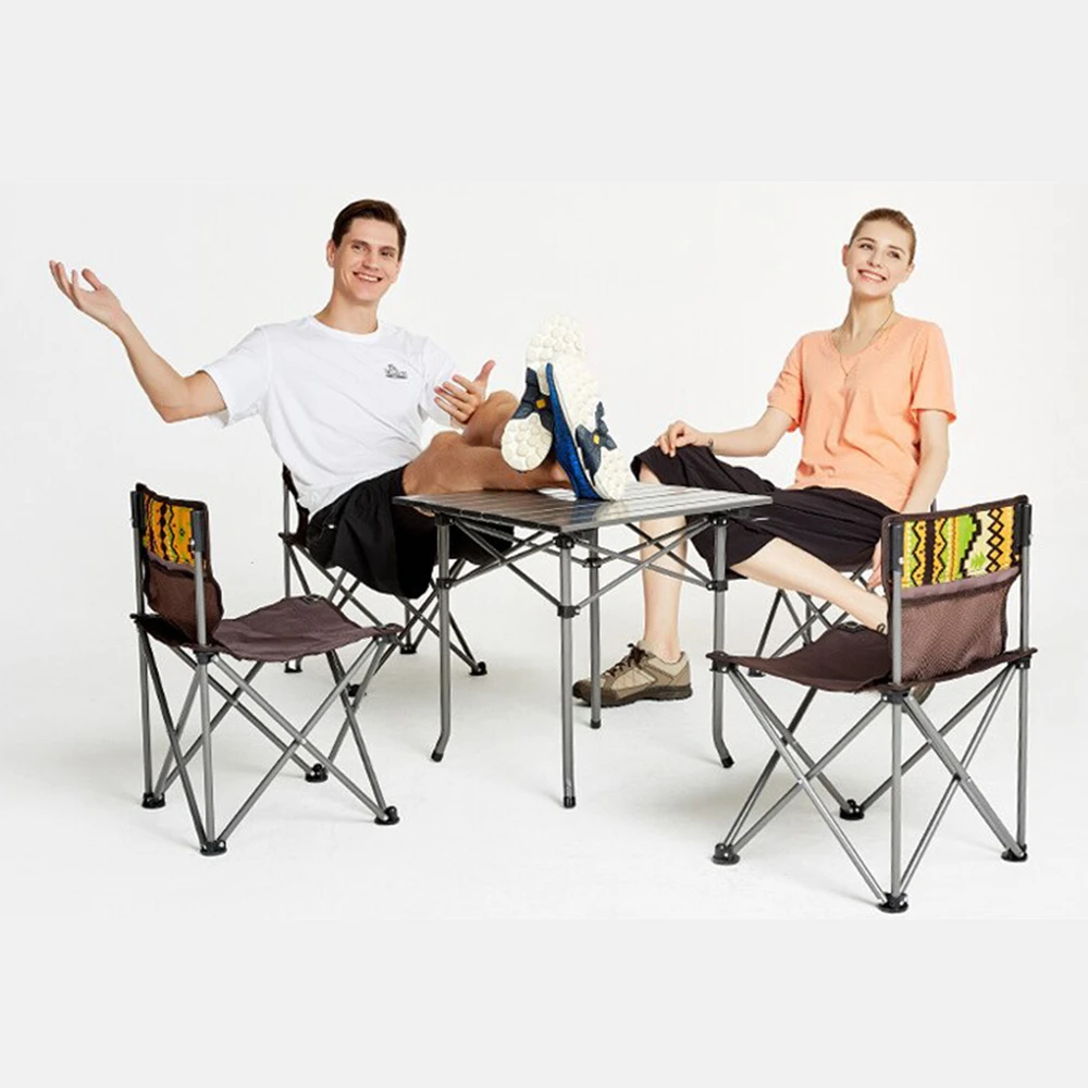 Hewolf 5pcs Set Camping Foldable Table And Chairs 4 Hewolf 5pcs Set Camping Foldable Table And Chairs - Image 2