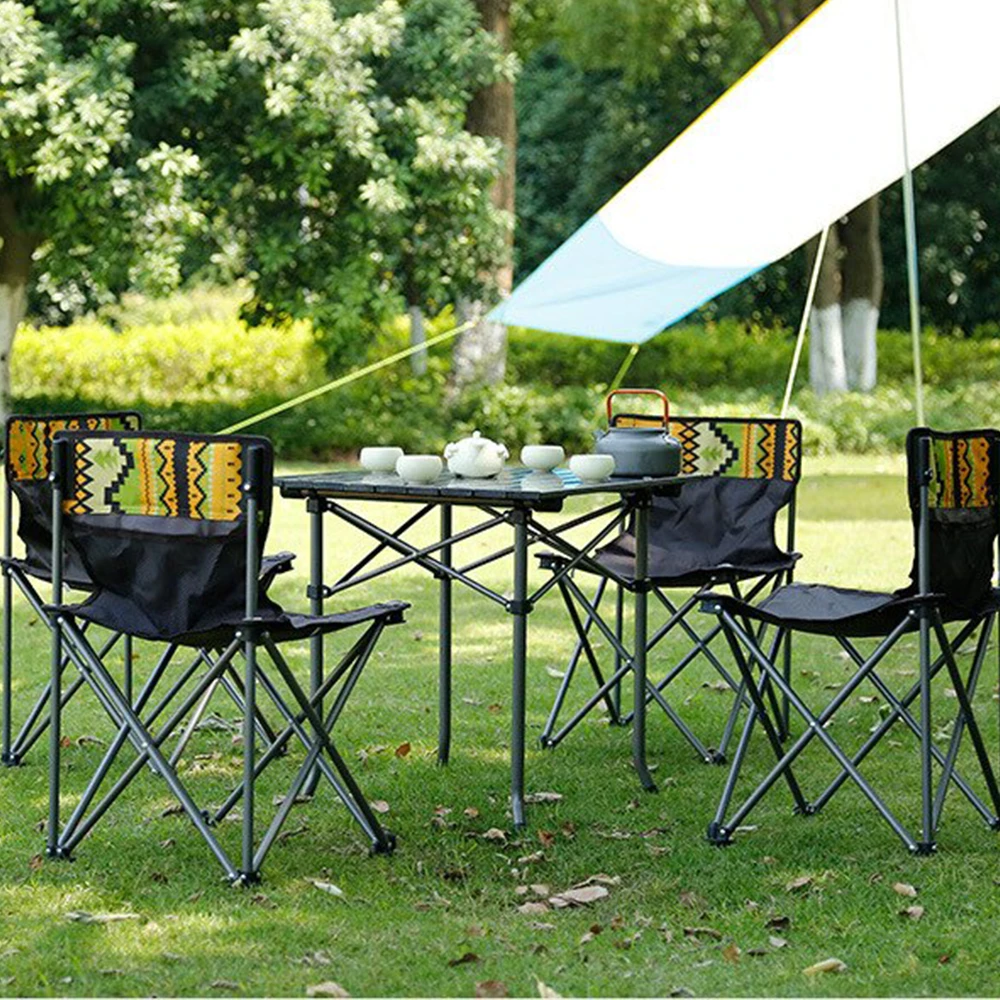 Hewolf 5pcs Set Camping Foldable Table And Chairs 7 Hewolf 5pcs Set Camping Foldable Table And Chairs - Image 5