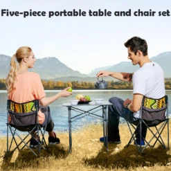 Hewolf 5pcs Set Camping Foldable Table And Chairs 15 Hewolf 5pcs Set Camping Foldable Table And Chairs -Roam Ready 1746 3 1