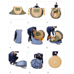 Hewolf Quick Tent 3-4 Person -Roam Ready 1766Plus Camel 9