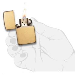 Zippo Replica Brushed Brass Refillable Windproof Lighter - 1941B -Roam Ready 1941b 2