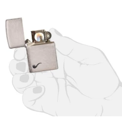 Zippo 200pl Pipe Brushed Chrome - Refillable Windproof Lighter 11 Zippo 200pl Pipe Brushed Chrome - Refillable Windproof Lighter -Roam Ready 200pl 1