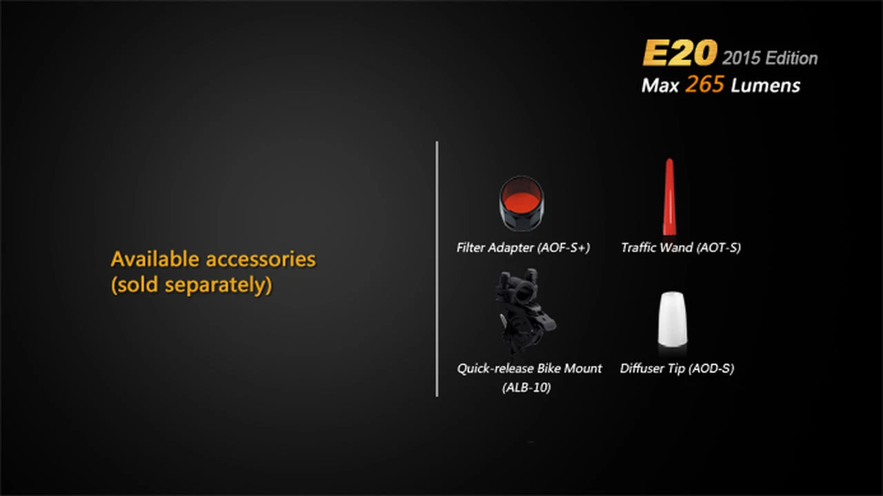 Fenix E20 XP-E2 LED Flashlight (2015 EDITION) 4 Fenix E20 XP-E2 LED Flashlight (2015 EDITION) - Image 2