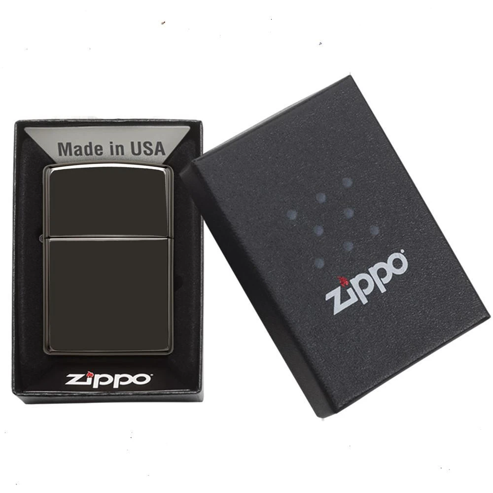 Zippo Ebony Refillable Windproof Lighter - 24756 6 Zippo Ebony Refillable Windproof Lighter - 24756 - Image 4