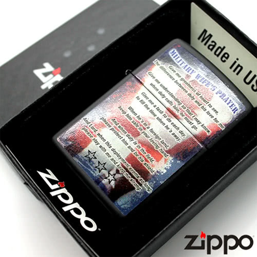 Zippo Military Wife Prayer Refillable Windproof Lighter - 28315 4 Zippo Military Wife Prayer Refillable Windproof Lighter - 28315 - Image 2