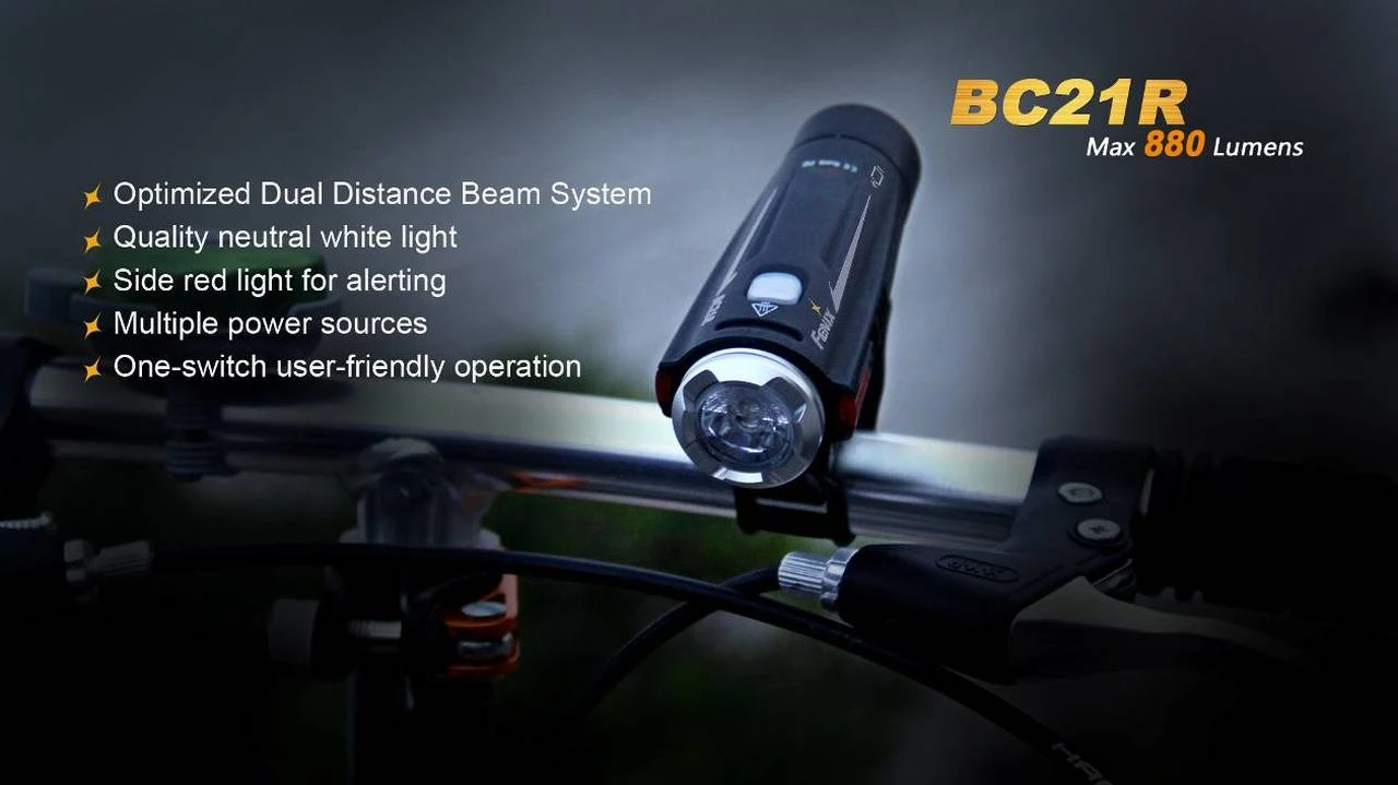 Fenix BC21R USB Rechargable Bicycle Light 880 Lumens 7 Fenix BC21R USB Rechargable Bicycle Light 880 Lumens - Image 5