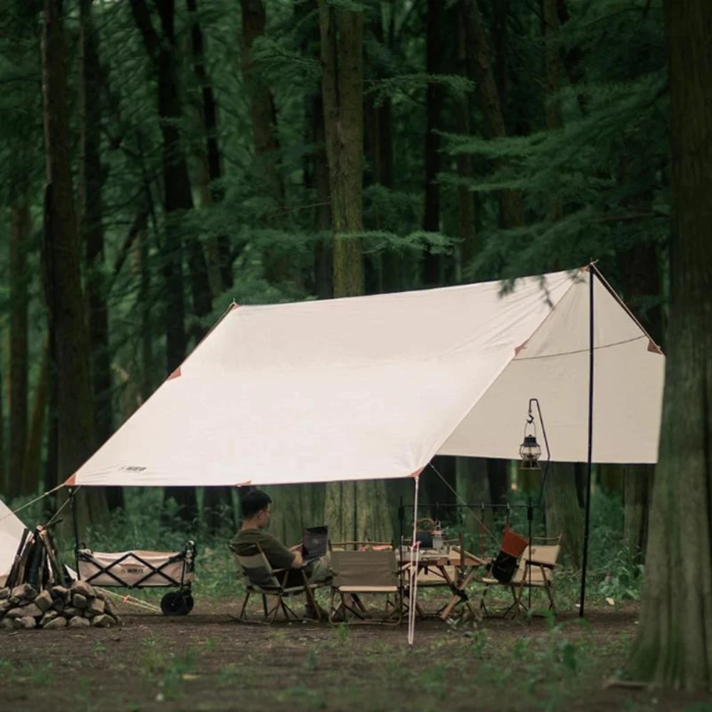 Adventurer Tanxianzhe Waterproof Awning Anti-tearing Sunshade Tarp Outdoor Camping Tan 12 Adventurer Tanxianzhe Waterproof Awning Anti-tearing Sunshade Tarp Outdoor Camping Tan - Image 10