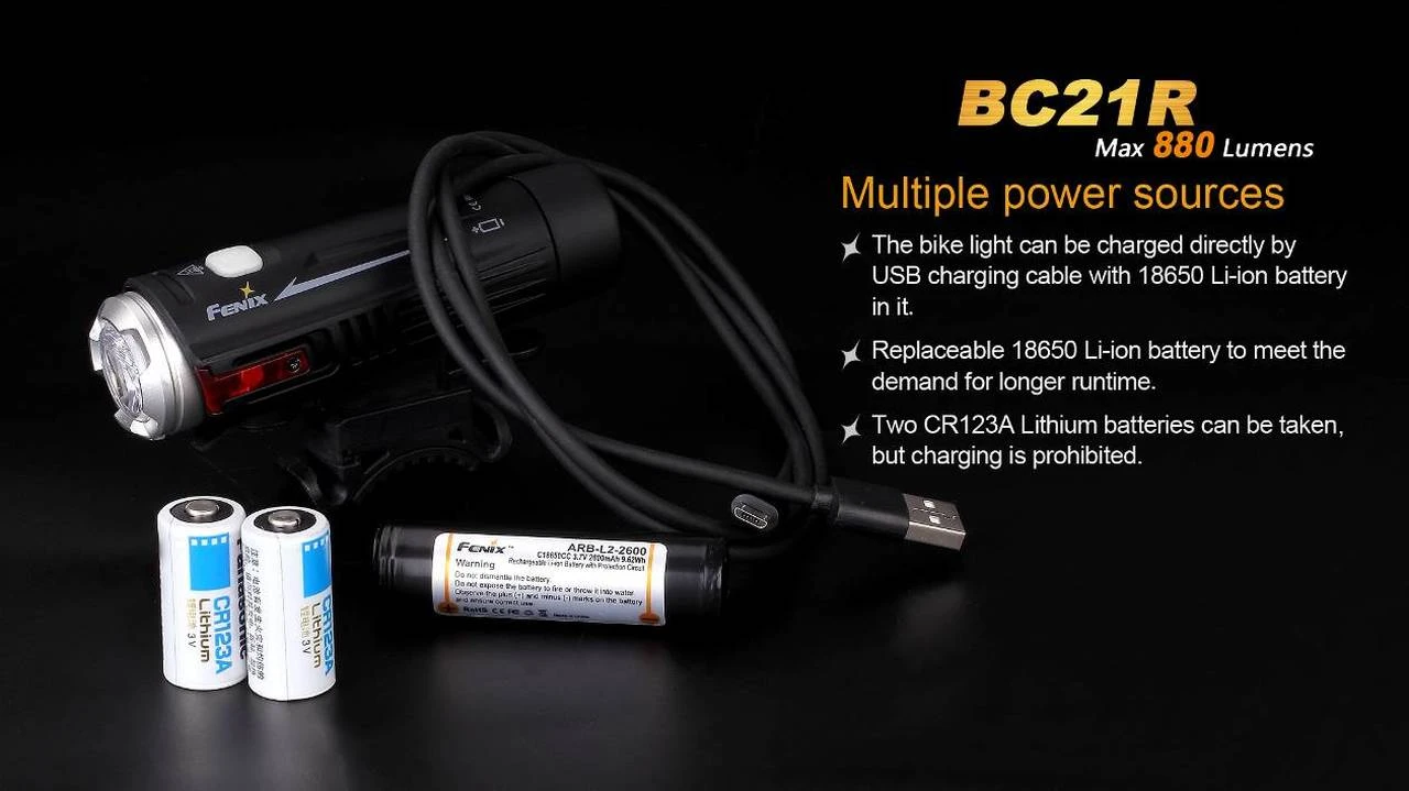Fenix BC21R USB Rechargable Bicycle Light 880 Lumens 18 Fenix BC21R USB Rechargable Bicycle Light 880 Lumens - Image 16