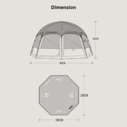 KZM Viva Dome Shelter Plus - Sand -Roam Ready 8 cb271a39 b869 44c2 a074 ae68af7dab32