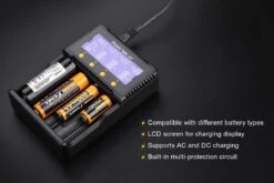 Fenix ARE-C2+ 4-Slot Charger (EURO) -Roam Ready ARE C1plus battery charger features