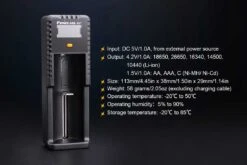 Fenix ARE-X1+ Smart USB Battery Charger -Roam Ready ARE X1plus battery charger specs