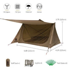 OneTigris Backwoods Bungalow Ultralight Bushcraft Shelter - OD Green 8 OneTigris Backwoods Bungalow Ultralight Bushcraft Shelter - OD Green -Roam Ready CE BHS02 CB 04 f78a36d6 d33b 4eaa 8ed4 374a771a0398