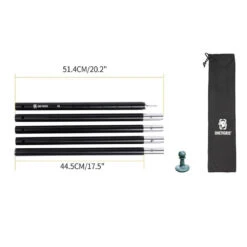 OneTigris Tent Pole Set Black 9 OneTigris Tent Pole Set Black -Roam Ready CE ZPG08 BK 04