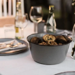 Barebones Enamel Mixing Bowl Slate - Set Of 2 -Roam Ready CKW 378 06