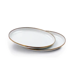 Barebones Enamel Salad Plate - Set Of 2 19 Barebones Enamel Salad Plate - Set Of 2 -Roam Ready CKW 392 02