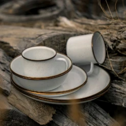 Barebones Enamel Salad Plate - Set Of 2 27 Barebones Enamel Salad Plate - Set Of 2 -Roam Ready CKW 392 05