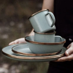 Barebones Enamel Bowl - Set Of 2 -Roam Ready CKW 425 03