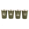 Camp Leader 4 Pcs Stainless Steel Cup - Green -Roam Ready CL01 GRN 02