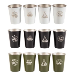 Camp Leader 4 Pcs Stainless Steel Cup - White -Roam Ready CL01 WHT 03 590d9ee4 c765 4bb9 862c 815fef29fbeb