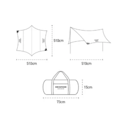 KZM Wild Field Hexa Tarp 11 KZM Wild Field Hexa Tarp -Roam Ready Dimension tarp
