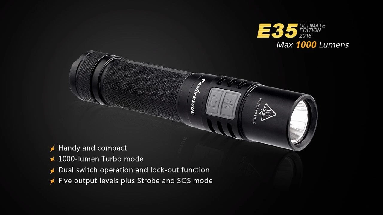 Fenix E35 XL-L2 UE LED Flashlight Black 2016 Version 7 Fenix E35 XL-L2 UE LED Flashlight Black 2016 Version - Image 5