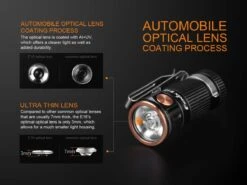 Fenix E16 XP-L Hi Neutral White LED Flashlight BLACK 700 Lumen -Roam Ready Fenix E16 Flashlight Lens Coating