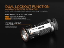 Fenix E16 XP-L Hi Neutral White LED Flashlight BLACK 700 Lumen -Roam Ready Fenix E16 Flashlight Lock out