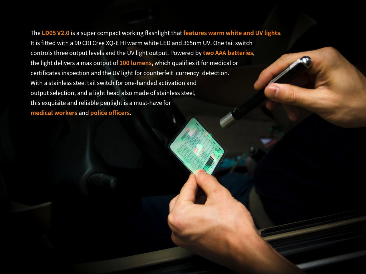 Fenix LD05 V2.0 LED Penlight With UV Light 9 Fenix LD05 V2.0 LED Penlight With UV Light - Image 7