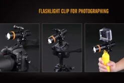 Fenix SD11 XM-L2 U2 Diving Photographic Light -Roam Ready Fenix SD11 Diving Flashlight camera clip