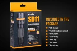 Fenix SD11 XM-L2 U2 Diving Photographic Light -Roam Ready Fenix SD11 Diving Flashlight included