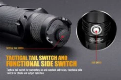 Fenix TK20R Rechargeable Tactical Flashlight -Roam Ready Fenix TK20R Flashlight tactical switch