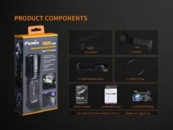 Fenix TK35 2018 XHP35 HI LED Flashlight 1300LM Black -Roam Ready Fenix TK35 2018 Flashlight included 1