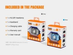 Fenix HL32R LED Headlamp 600 Lumen -Roam Ready HL32R Headlamp package