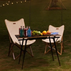 Hewolf Foldable Wooden Chair - Small -Roam Ready HW J2058S KHA 04