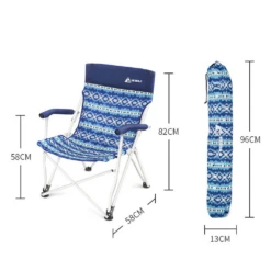 Hewolf Folding Chair Blue Wave 7 Hewolf Folding Chair Blue Wave -Roam Ready J1862 7