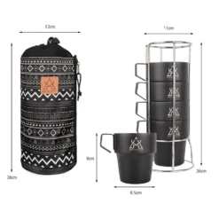 KZM NEW Black Mug 5P -Roam Ready K8T3K004 7