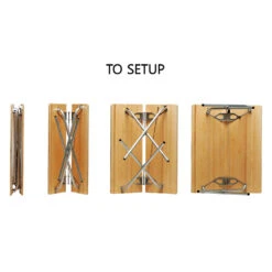 Snow Peak Single Action Table Long, Bamboo Top 12 Snow Peak Single Action Table Long, Bamboo Top -Roam Ready LV 015TR setup