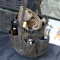 Post General Waxed Canvas Tool Bag Round - Grey -Roam Ready Life 01 2de3a681 f379 4153 b635 c97080822208