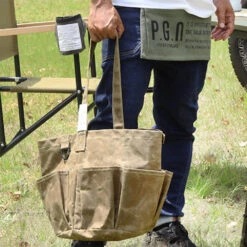 Post General Waxed Canvas Tool Bag Round - Grey -Roam Ready Life 04 d87f4e9e 2b1a 4fe8 98b6 78824bb723a4