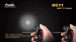 Fenix MC11 Anglelight Black Upgraded Version 155 Lumens -Roam Ready MC11 6 96849 02584.1443047020