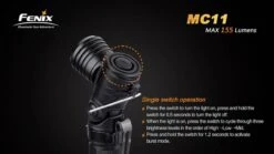 Fenix MC11 Anglelight Black Upgraded Version 155 Lumens -Roam Ready MC11 8 19310 06844.1443047020