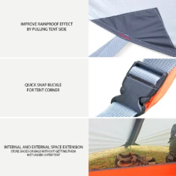 Hewolf 2 Person Double Layer Aluminum Pole Tent 15 Hewolf 2 Person Double Layer Aluminum Pole Tent -Roam Ready MON 1595 GRN 10