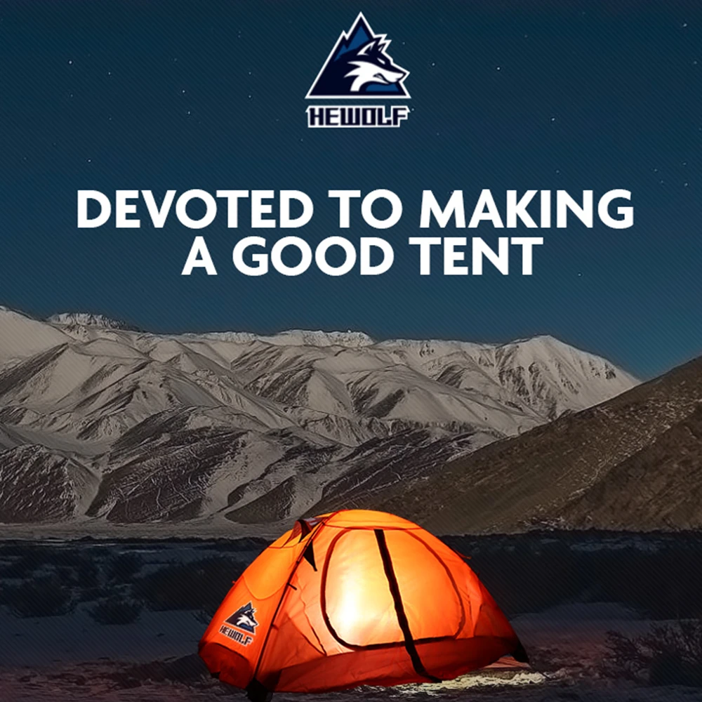 Hewolf 2 Person Double Layer Aluminum Pole Tent 13 Hewolf 2 Person Double Layer Aluminum Pole Tent - Image 11