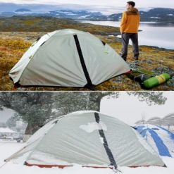 Hewolf 2 Person Double Layer Aluminum Pole Tent 22 Hewolf 2 Person Double Layer Aluminum Pole Tent -Roam Ready MON 1595 GRN 8
